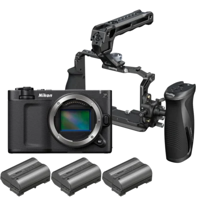 Nikon ZR (Drehfertig). Optional mit E-Mount AF-Adapter